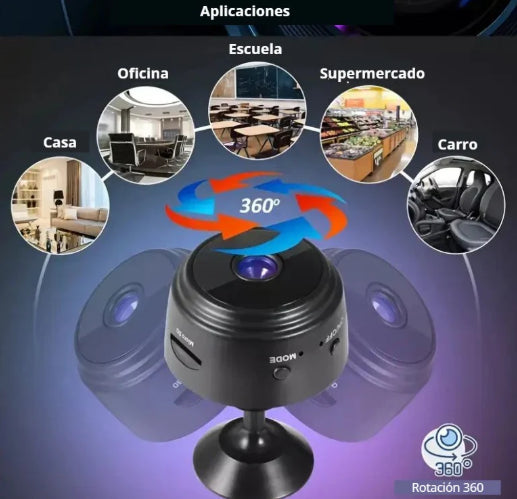 Cámara espía A9 de seguridad Wi-Fi 1080p
